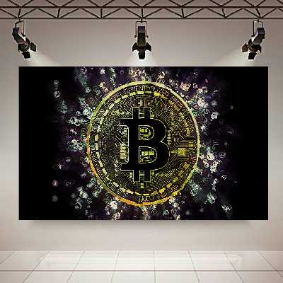 تابلو بوم طرح بیت کوین کد AR2440