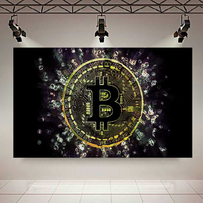 تابلو بوم طرح بیت کوین کد AR2440