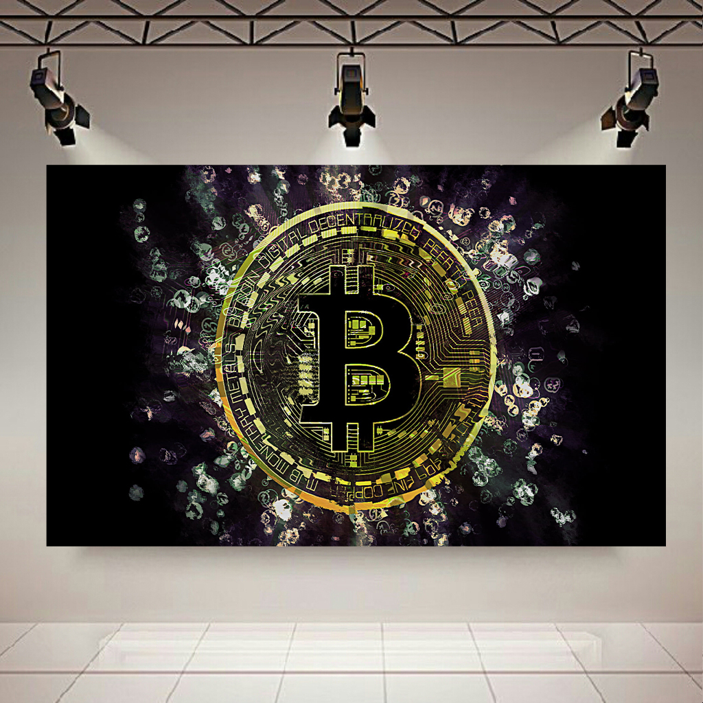 تابلو بوم طرح بیت کوین کد AR2440