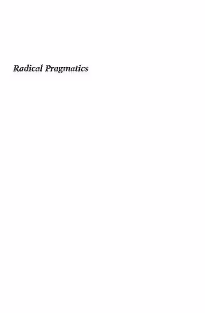 خرید و دانلود نسخه کامل کتاب Radical pragmatics