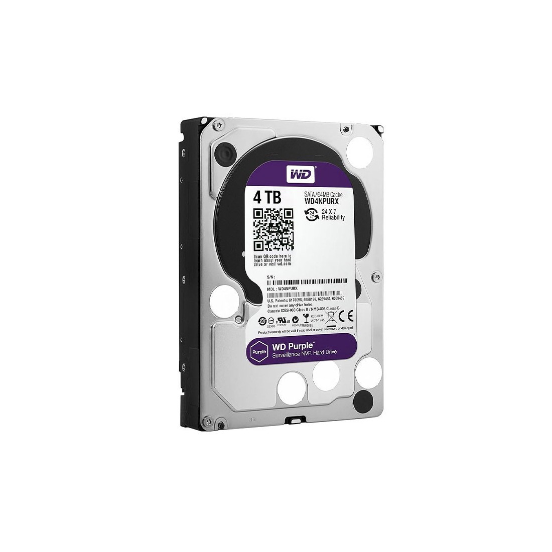 هارددیسک اینترنال وسترن دیجیتال ( Purple | ظرفیت 4 ترابایت )