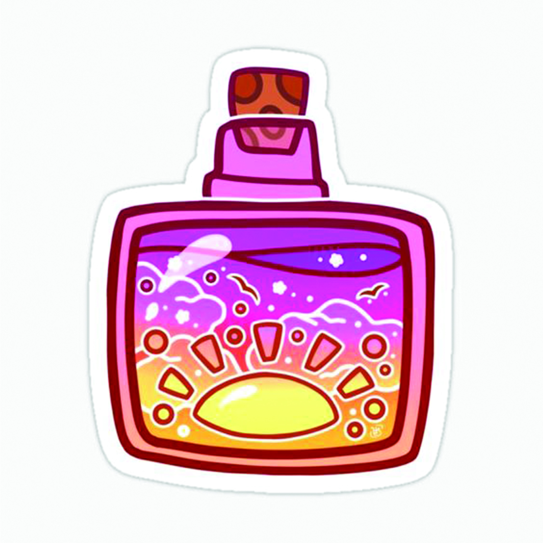 استیکر لپ تاپ طرح شیشه رنگی کد 2500