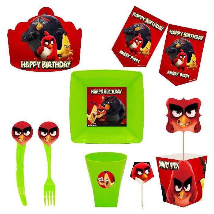 مجموعه 72 عددی تم تولد طرح پرندگان خشمگین