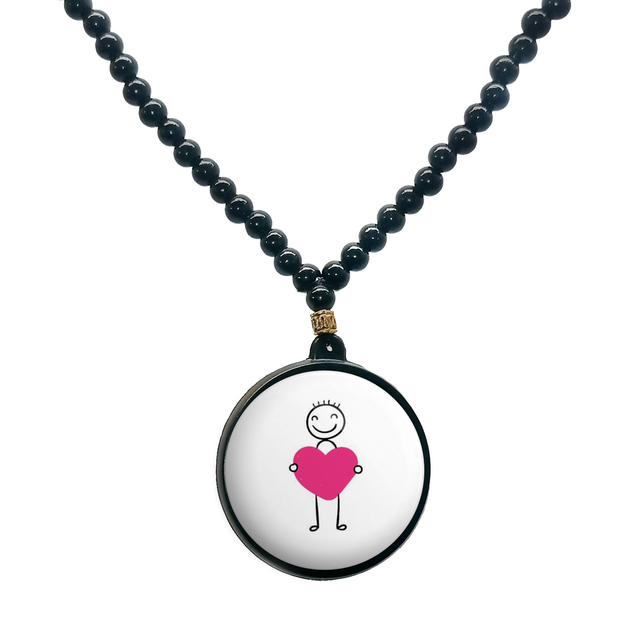 گردنبند پرمانه طرح عاشقانه کد pmd.1153 مدل دو طرفه