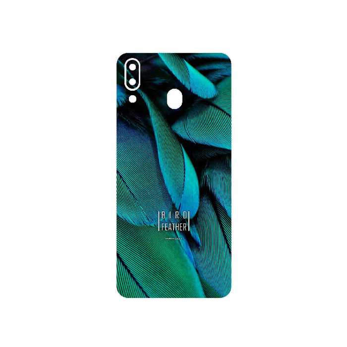 برچسب پوششی ماهوت مدل Green Feather مناسب برای گوشی موبایل سامسونگ Galaxy M20