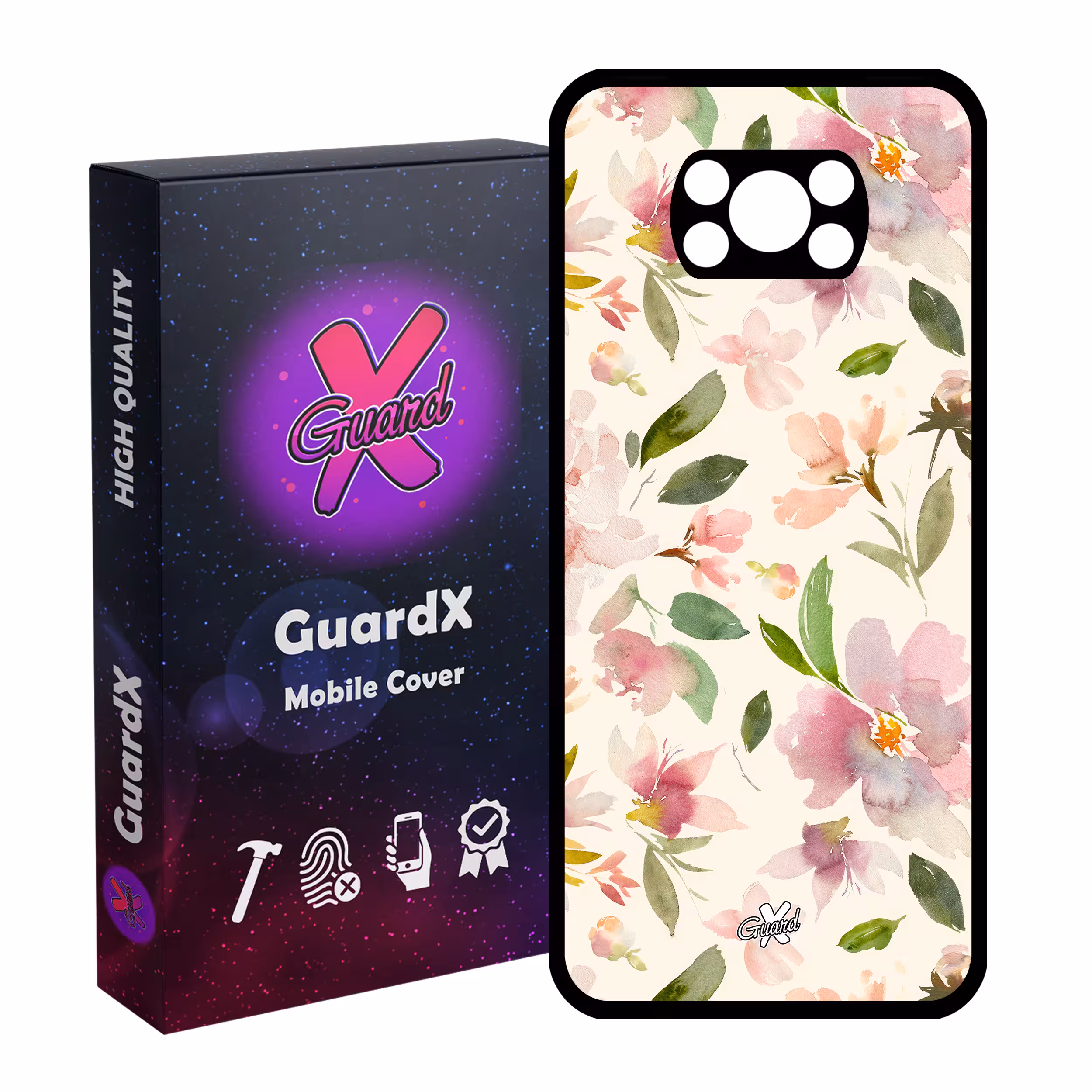 کاور گارد ایکس طرح گل مدل Glass10579 مناسب برای گوشی موبایل شیائومی Poco X3 NFC/Poco X3/Poco X3 Pro