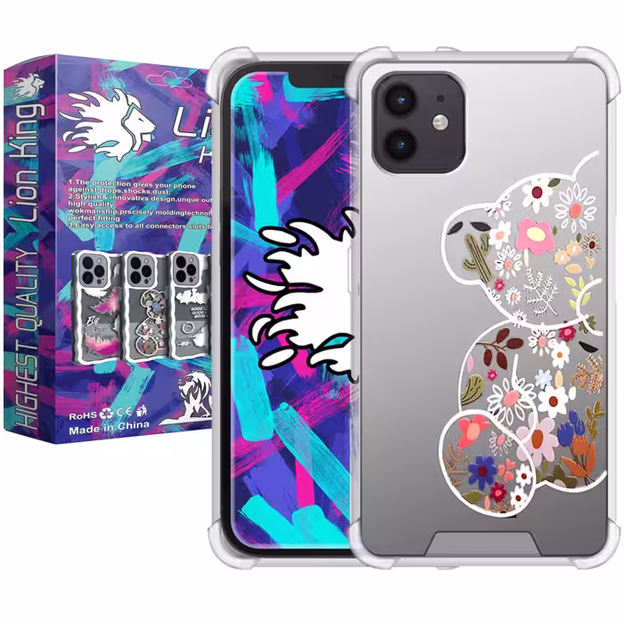 کاور لاین کینگ مدل آینه ایی نشکن طرح خرس مناسب برای گوشی موبایل اپل IPhone 11