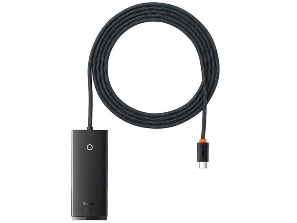 هاب چهار پورت یواسبی همراه با کابل دو متری تایپسی بیسوس Baseus Lite Series Type-C HUB WKQX030501
