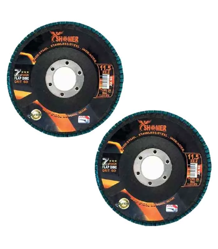 سنباده فلاپ دیسک شومر مدل P120 کد 11.5 بسته 2 عددی