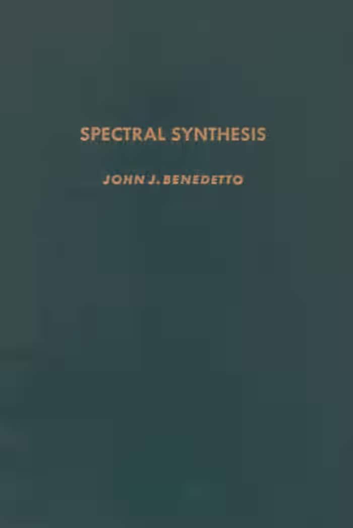 خرید و دانلود نسخه کامل کتاب Spectral Synthesis (Pure &amp; Applied Mathematics)