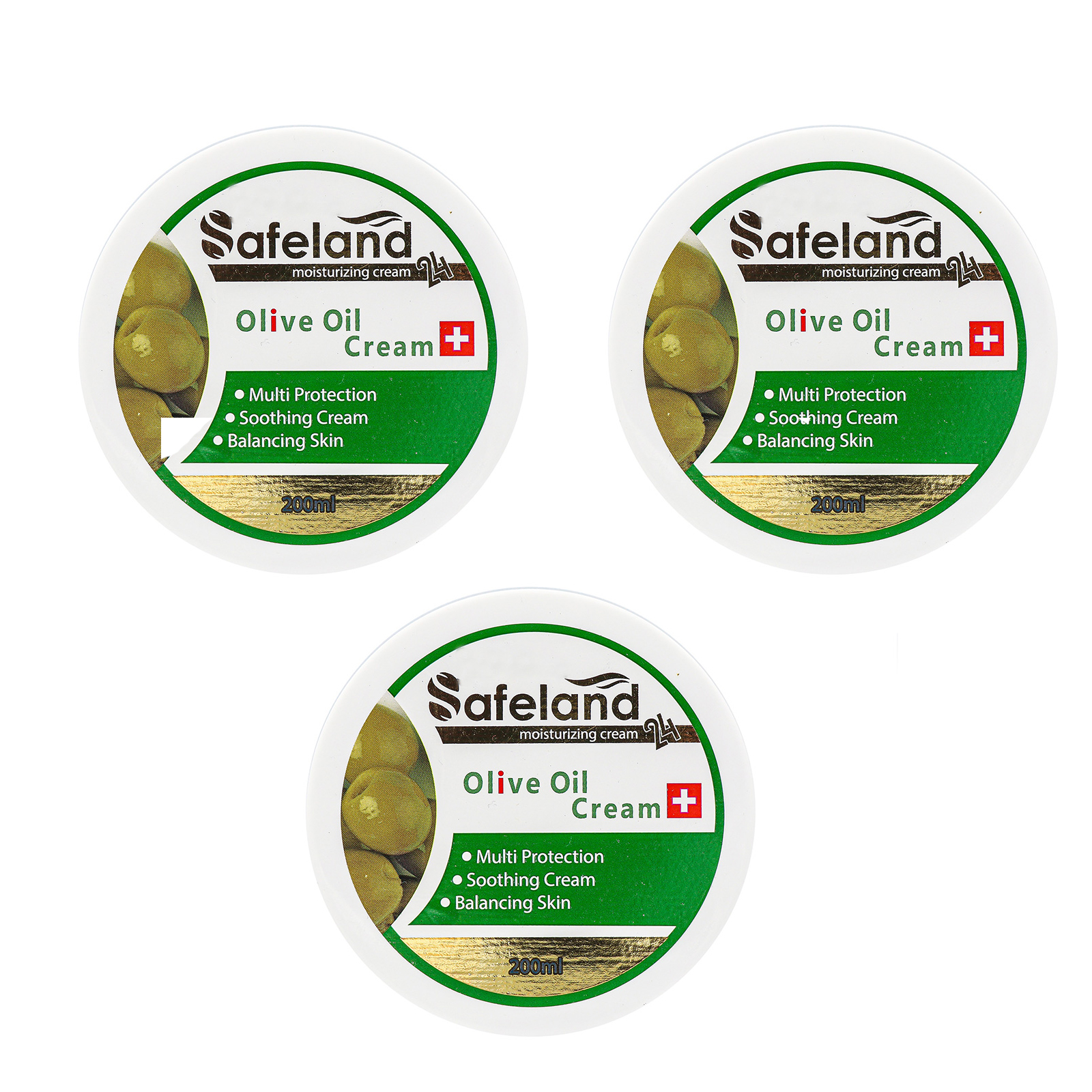 کرم مرطوب کننده سیفلند مدل روغن زیتون حجم 200 میلی لیتر بسته 3 عددی