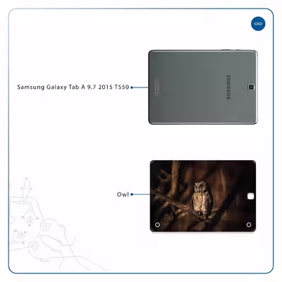 برچسب پوششی ماهوت مدل Owl مناسب برای تبلت سامسونگ Galaxy Tab A 9.7 2015 T550