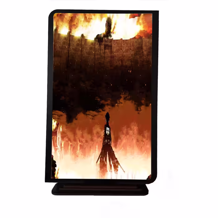 تابلو شاسی رومیزی طرح انیمه Attack on Titan | دنیای قاب