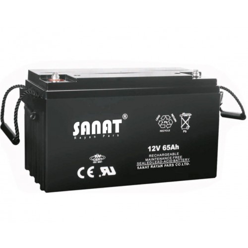 باتری سیلد اسید 65 آمپر ساعت SANAT - فروشگاه اینترنتی طیف سنتر