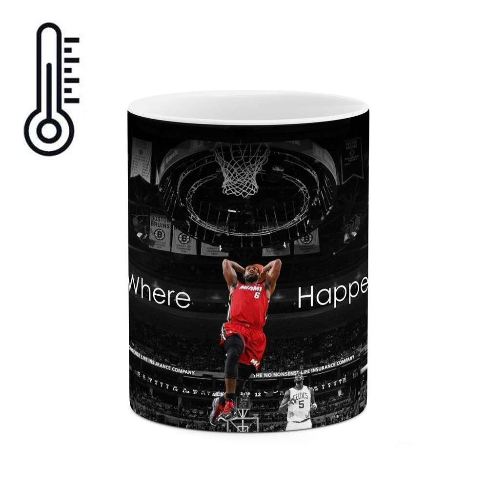 ماگ حرارتی طرح بسکتبال NBA ، Lebron james مدل mgph14925