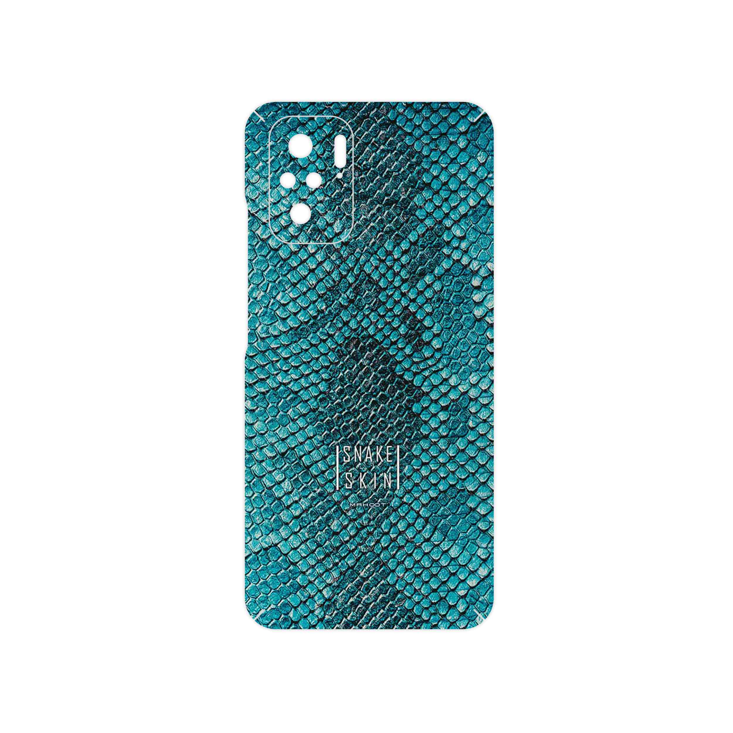 برچسب پوششی ماهوت مدل Blue Snake Skin مناسب برای گوشی موبایل شیائومی Poco M5s