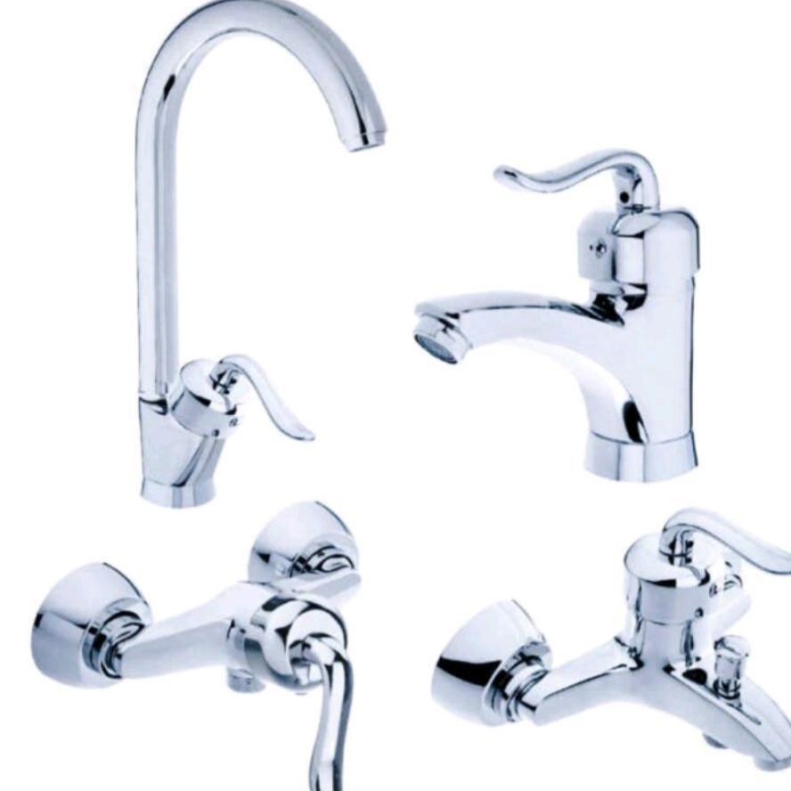 ست شیرالات قاجاری عصایی کروم