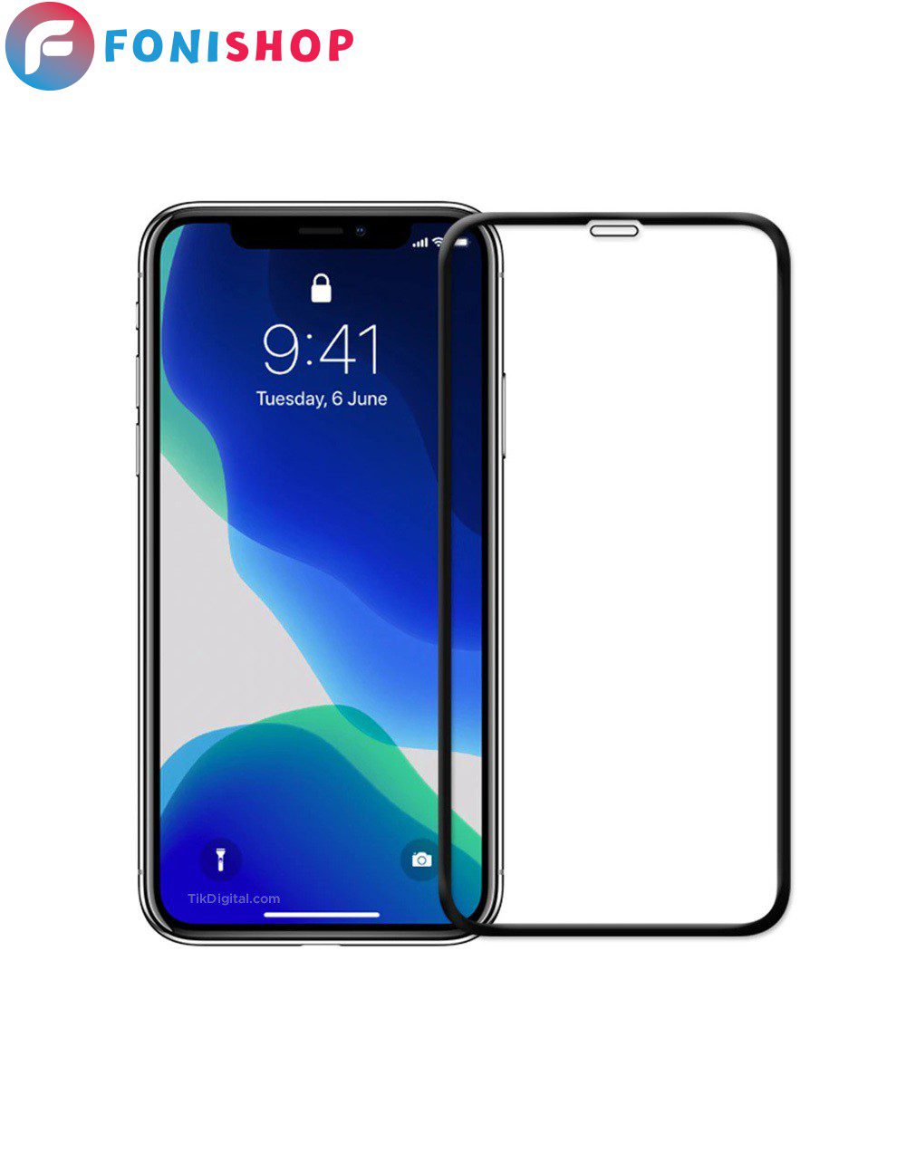 گلس محافظ صفحه نمایش فول تمام صفحه آیفون iPhone 11