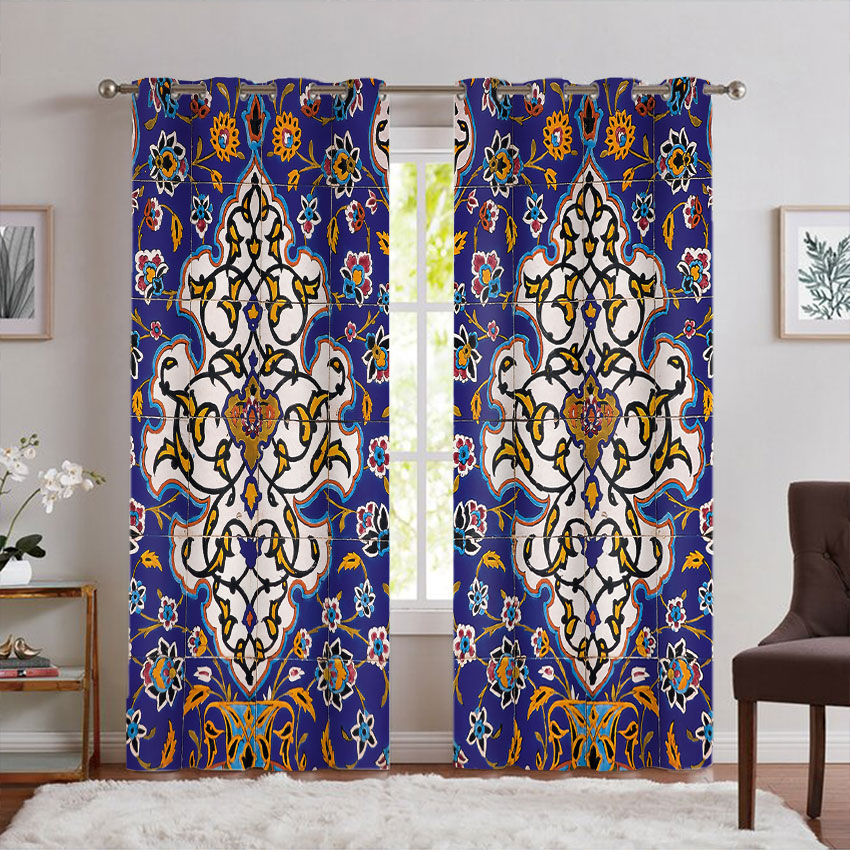 پرده پانچی طرح سنتی قدیمی PK-7409