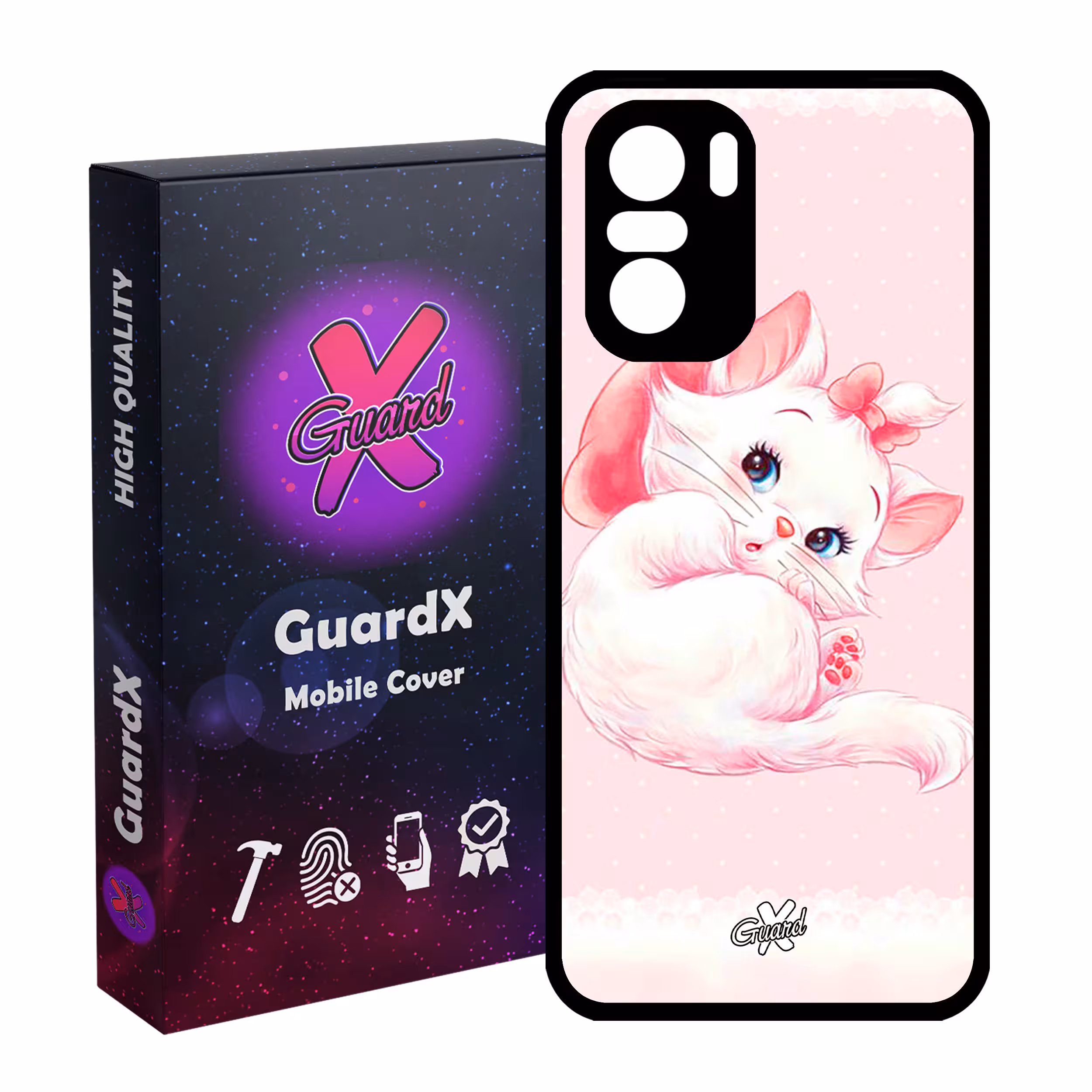 کاور گارد ایکس طرح Cat مدل Glass10219 مناسب برای گوشی موبایل شیائومی Poco F3/MI 11X/MI 11X Pro/Redmi K40/K40 Pro