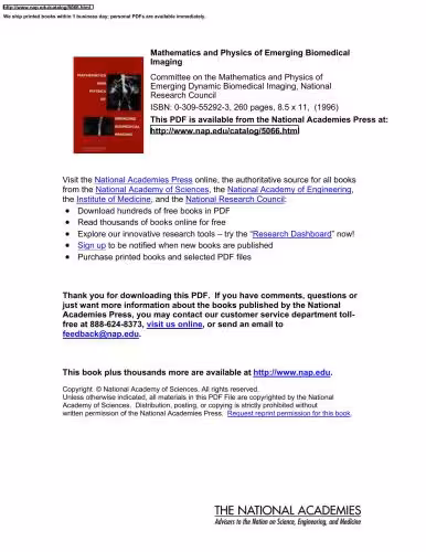 خرید و دانلود نسخه کامل کتاب Mathematics and Physics of Emerging Biomedical Imaging