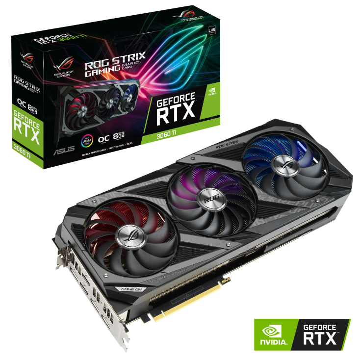 کارت گرافیک مدل RTX-3060Ti 8GB ROG Strix ASUS ایسوس