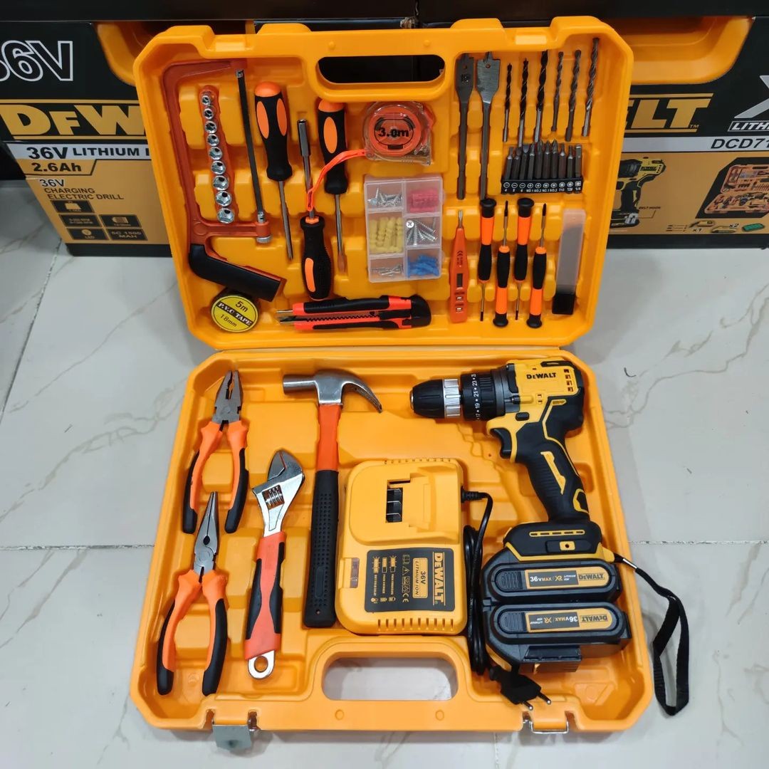 دریل شارژی موتور براشلس دیوالت با پک ابزار کامل 