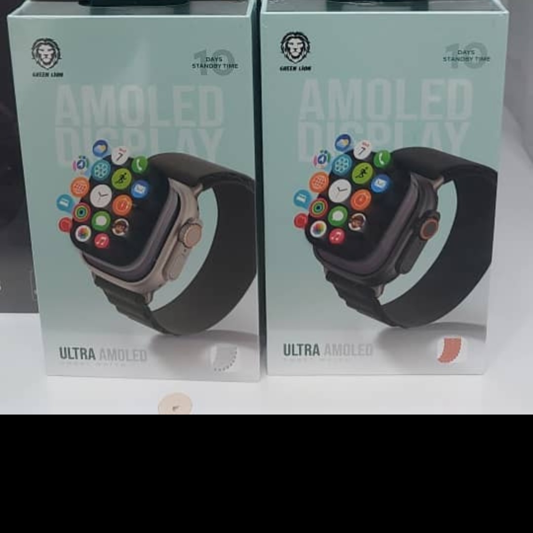 ساعت هوشمند الترا آمولد گرینلاین با دو بند رنگ مشکی و سیلور