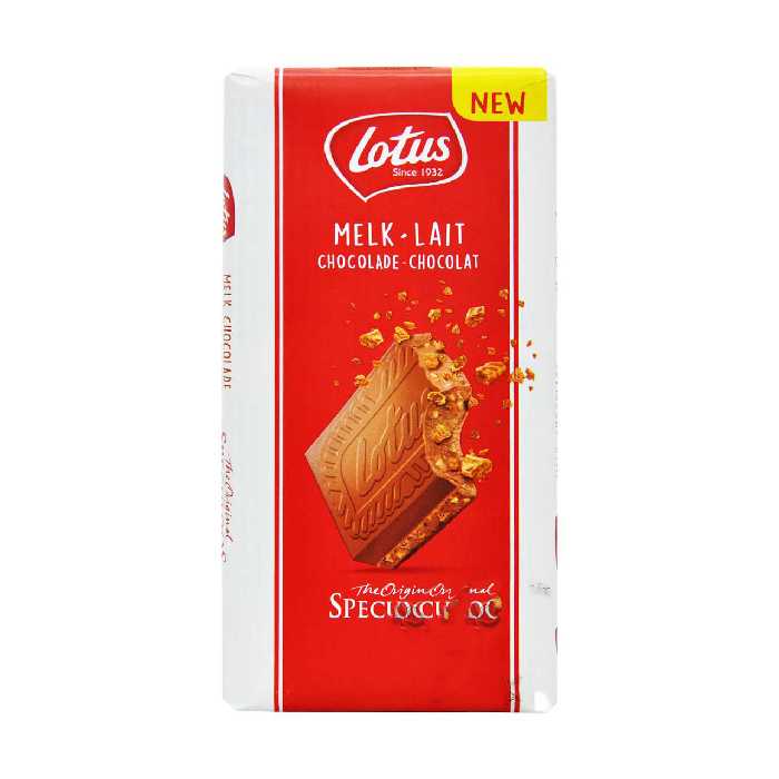 شکلات شیری با تکه های بیسکوییت 180 گرم لوتوس - lotus
