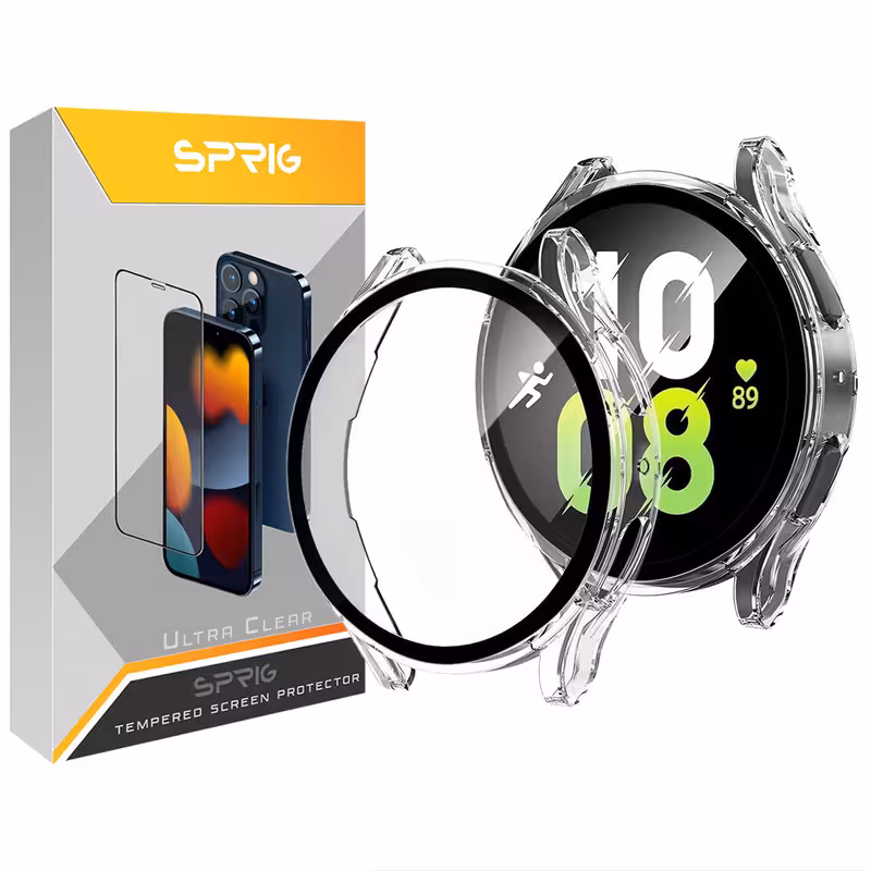 کاور اسپریگ مدل Hard Guard مناسب برای ساعت هوشمند سامسونگ Galaxy Watch 4 40mm به همراه محافظ صفحه نمایش | کالا برتری