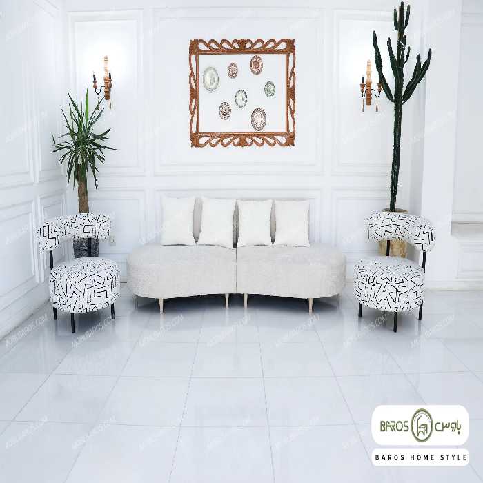 مبل راحتی نیم ست 5 نفره سوفیا کد 4