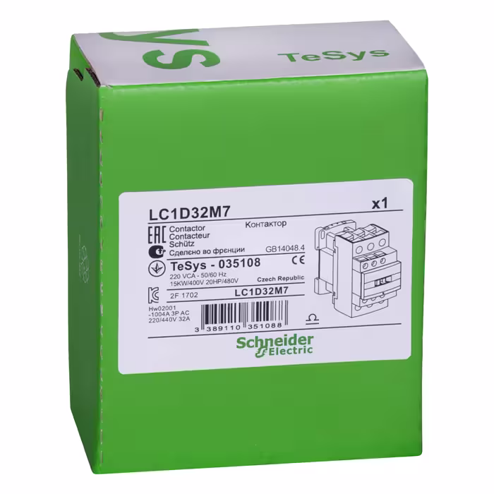 کنتاکتور 32 آمپر اشنایدر الکتریک مدل LC1D32M7