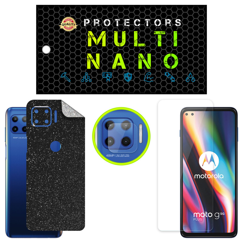 محافظ صفحه نمایش مولتی نانو مدل X-SLFG مناسب برای گوشی موبایل موتورولا Moto G 5G Plus به همراه برچسب پوششی پشت و محافظ لنز دوربین | کالا برتری