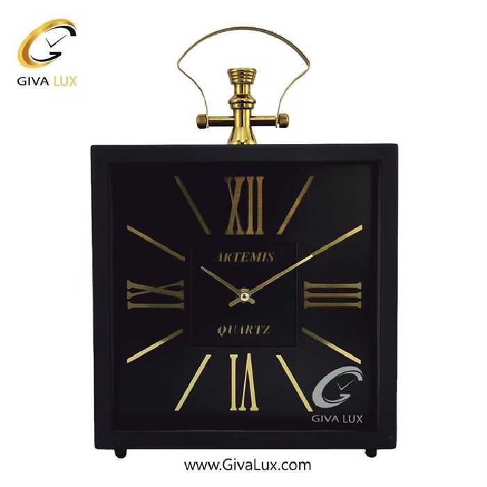 ساعت رومیزی اورجینال آرتمیس آلیاژ فلزی مشکی| کد رفرنس 20158، مدل: 2030Black Gold