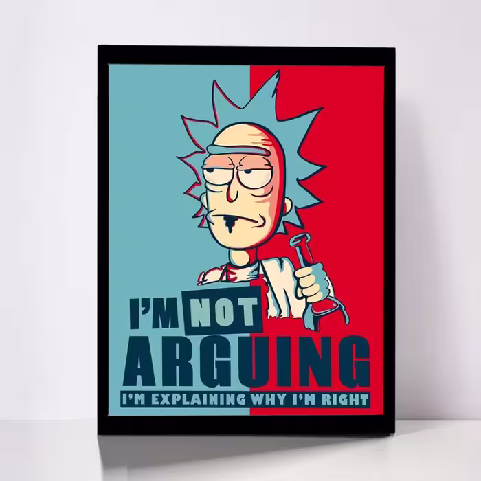 تابلو مدل Rick &amp; Morty کد F-1055