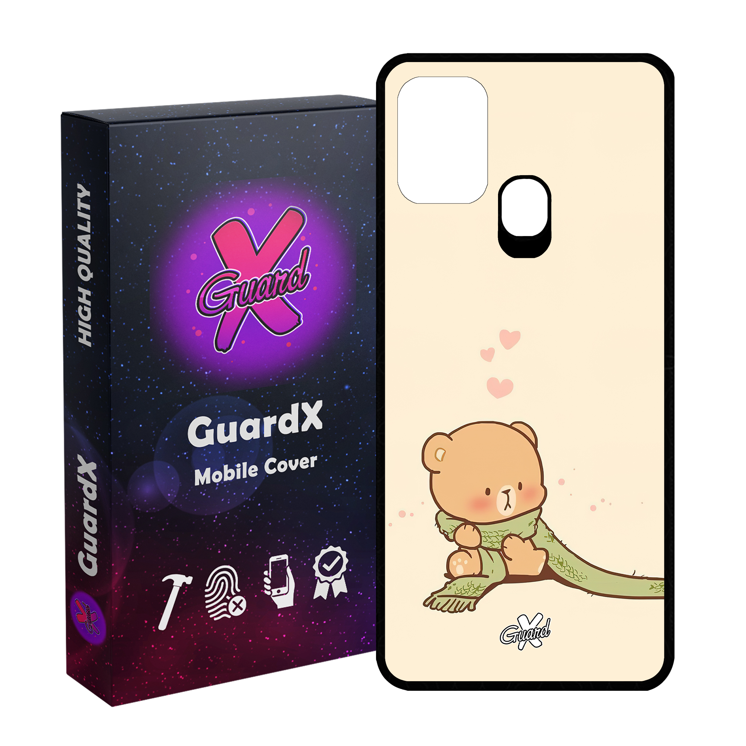 کاور گارد ایکس طرح خرس 1 مدل Glass10488 مناسب برای گوشی موبایل سامسونگ Galaxy M31 / M31 Prime / F41