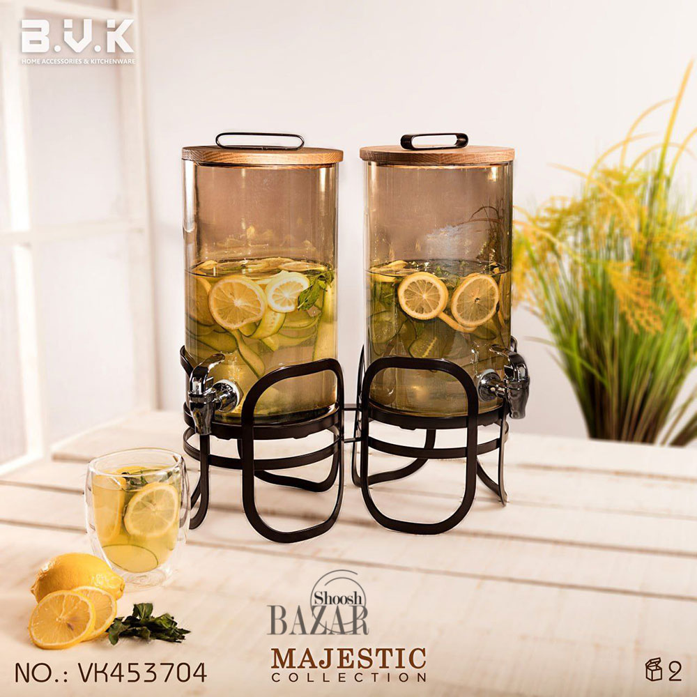 کلمن شیشه ای دو قلو شامپاینی بی وی کی کد 453704