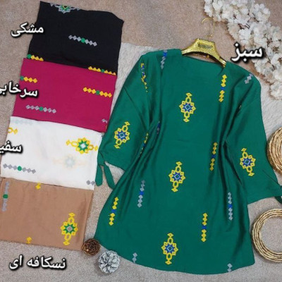 شومیز کرسپو خامه دوزی مدل گلشن - کد 1042