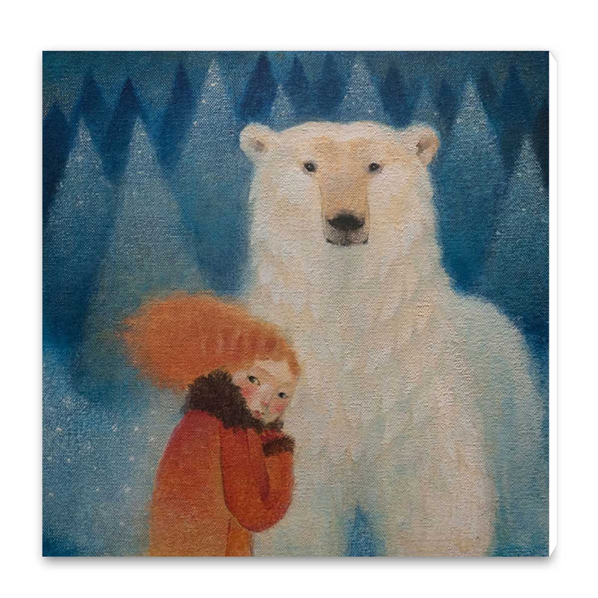 تابلو شاسی طرح دختر و خرس قطبی کد wts97