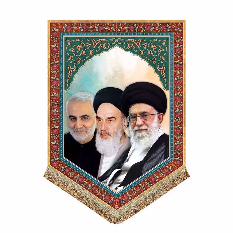 کتیبه جنس مخمل طرح سردار امام و رهبر