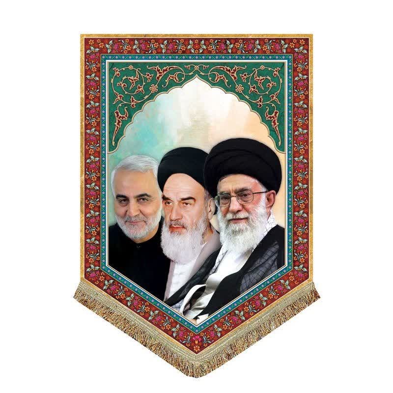 کتیبه جنس مخمل طرح سردار امام و رهبر