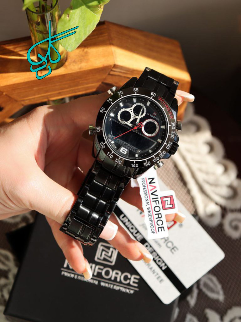 خرید ساعت مردانه نویفورس اصلی مدل 9188 موتور ژاپن جنس استیل با کیفیت ضدآب درحد شستشو چراغ دار کد 1921386 - ردگل