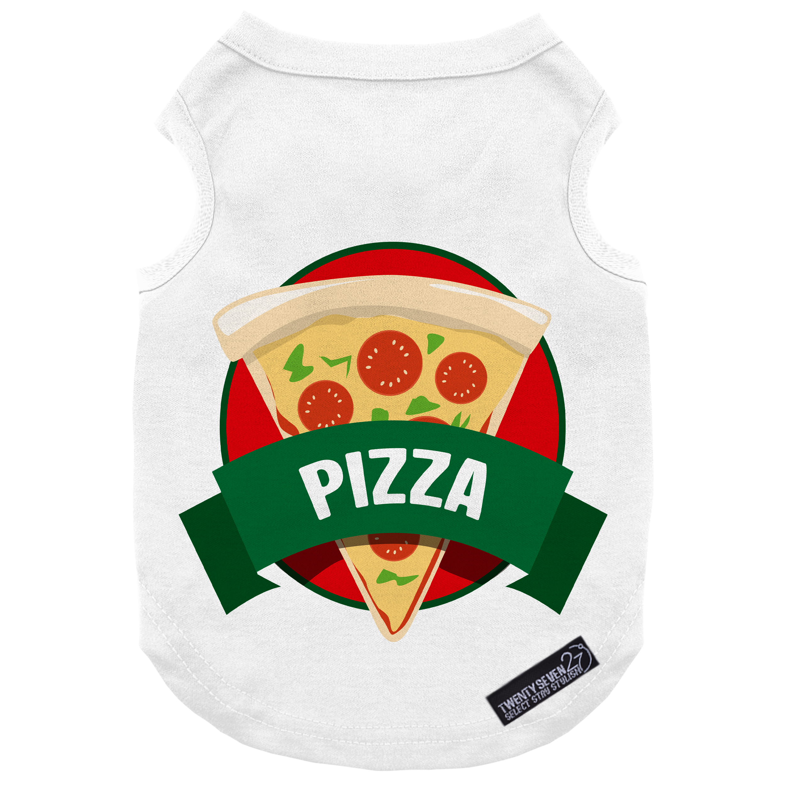 لباس سگ و گربه 27 طرح Pizza Green کد MH258 سایز S