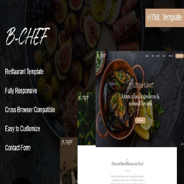 دانلود قالب HTML رستوران B-Chef