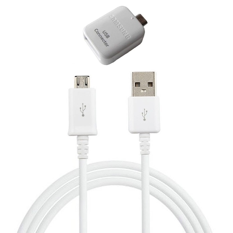 کابل تبدیل USB به microUSB مدل EP-DG925UWE طول 1.2 متر به همراه مبدل OTG microUSB