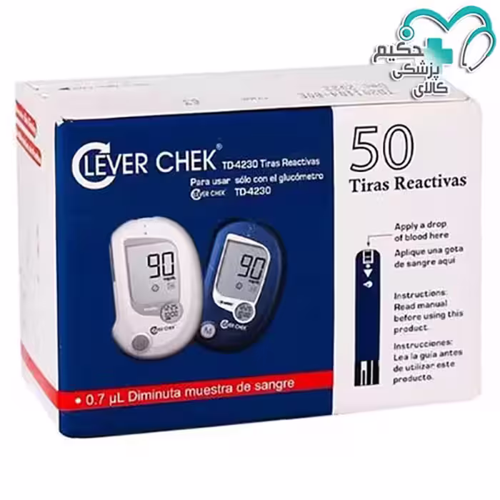 نوار تست قند خون کلورچک 50 عددی ا Clever Chek