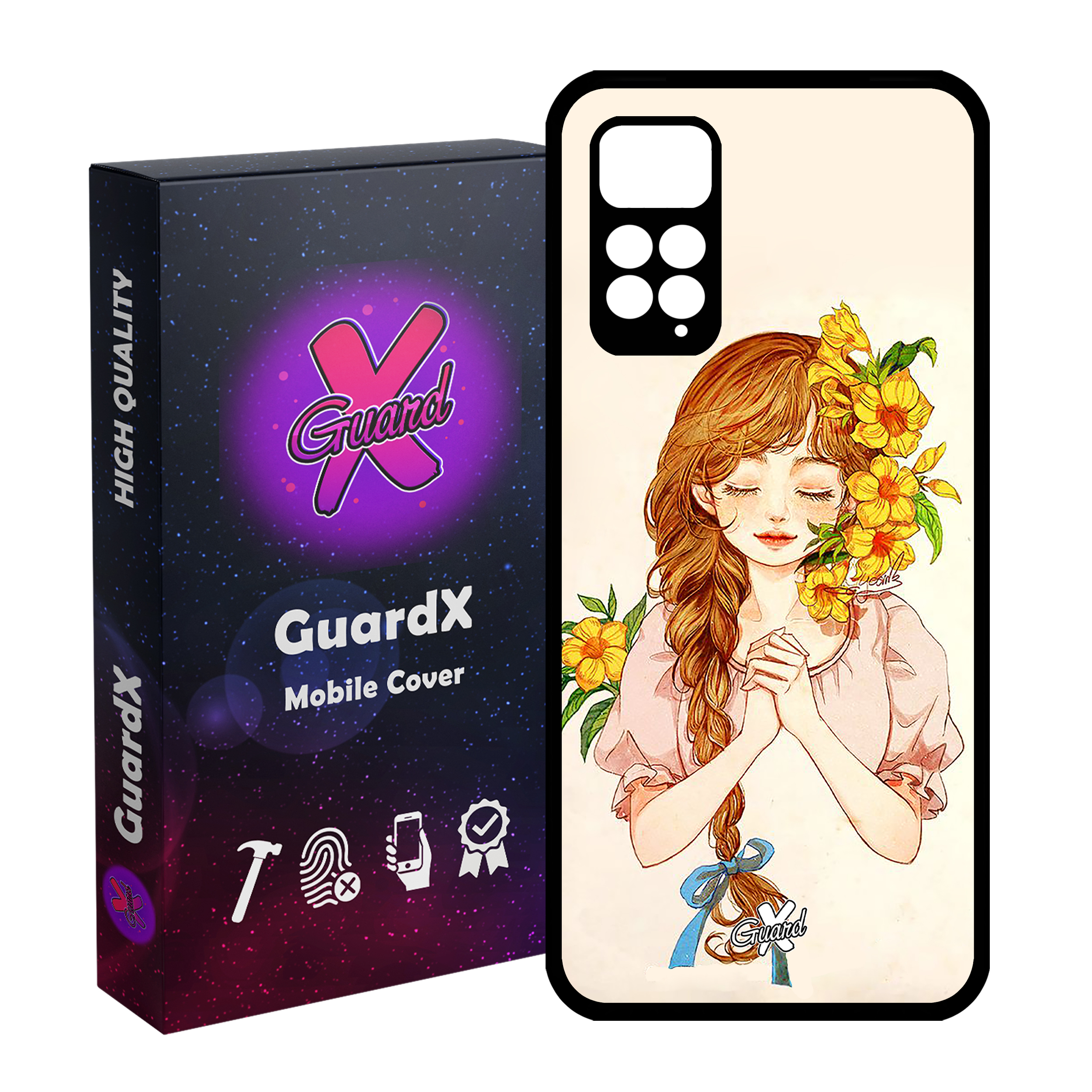 کاور گارد ایکس طرح دختر مدل Glass10317 مناسب برای گوشی موبایل شیائومی Redmi Note 11 Pro 4G/5G