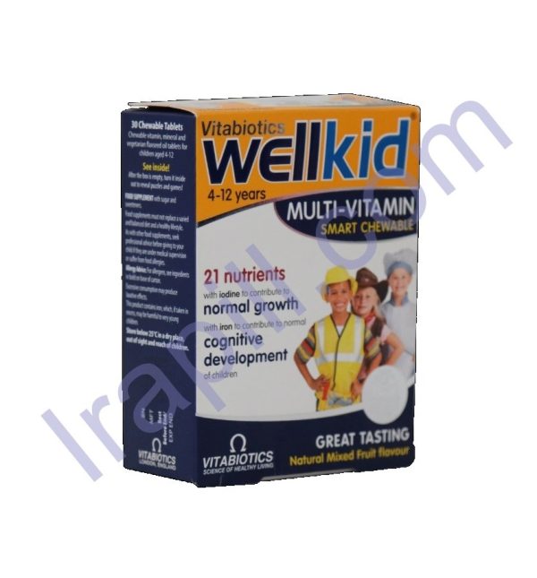 قرص مولتی ویتامین جویدنی ول کید ویتابیوتیکس 30 عددی