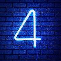 چراغ دیواری طرح عدد 4