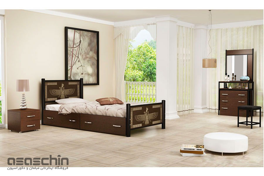 تخت خواب یک نفره هخامنش